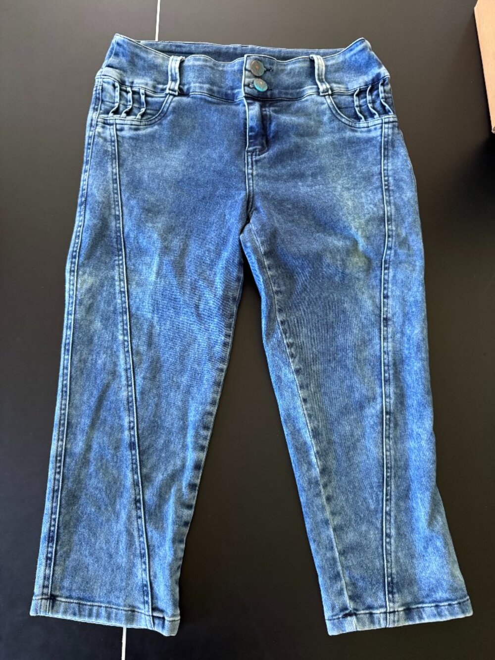 Petacci Jeans Size 6 High Rise Acid Wash Capri Jeans